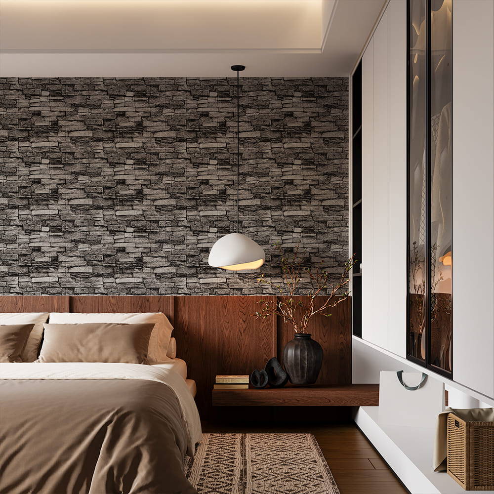 3D-панель из ПП самоклеющаяся Sticker Wall серая 700x770x3 мм SW-00001481