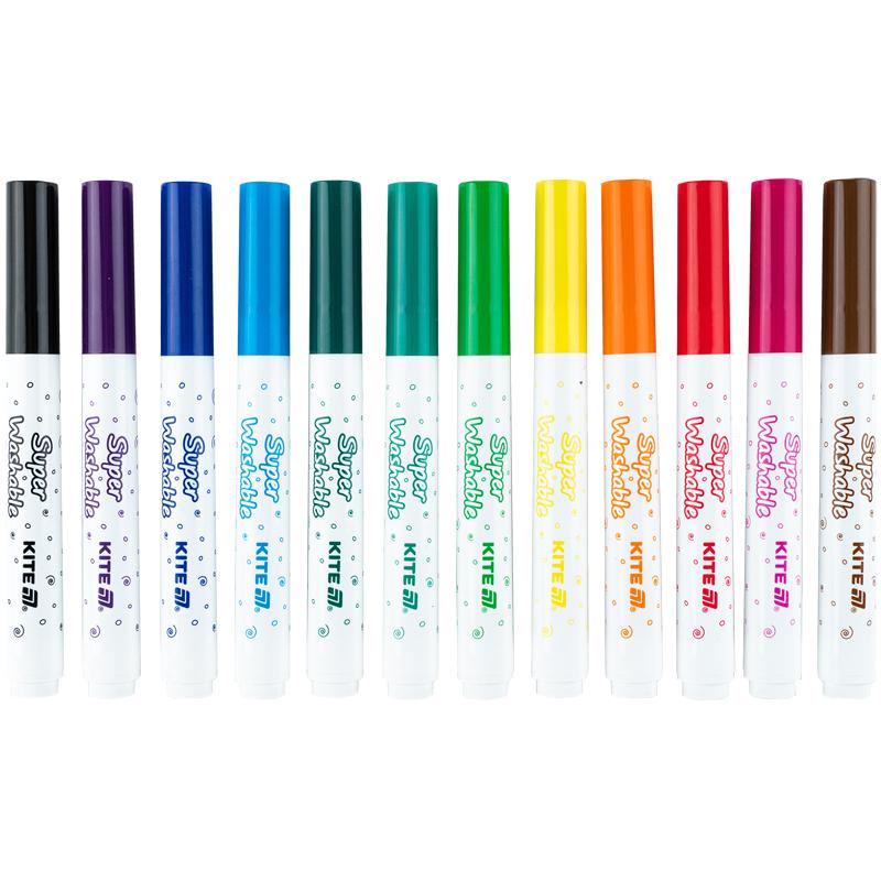 Набір фломастерів Creative Superwashable Jumbo 12 шт. K-1155 KITE