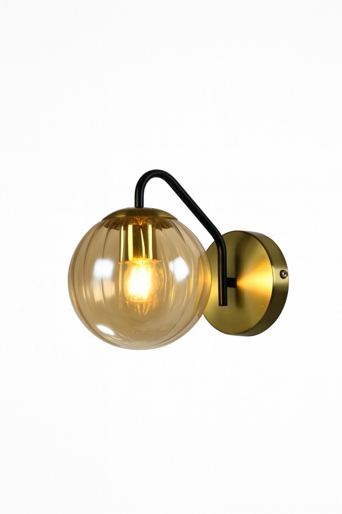 Светильник настенный Sensio Velmira E27 золото/амбер PR-PL241033W-1