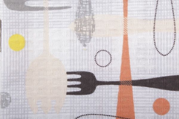 Набір рушників вафельних Kitchen 2 шт. 40x65 см UP! (Underprice) сірий/помаранчевий 