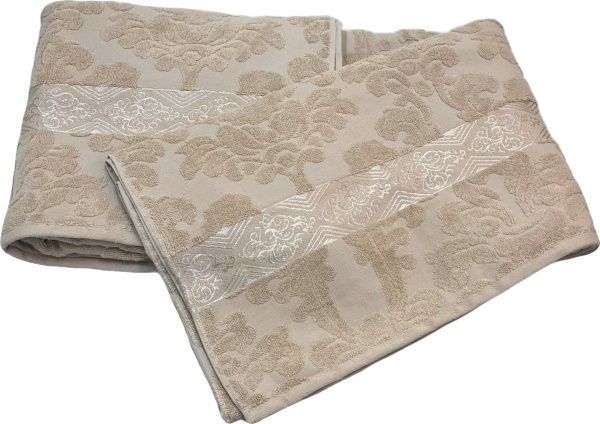 Простирадло махрове жакард 150x200 см бежевий 