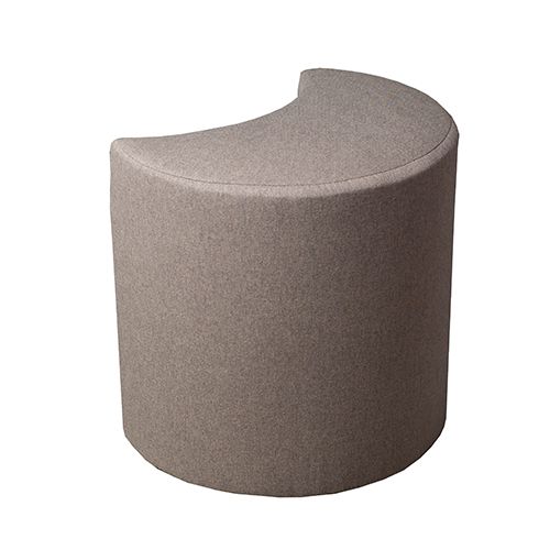 Пуф Марбет Півмісяць 400x400x240 мм Malaga №05 світло-сірий 