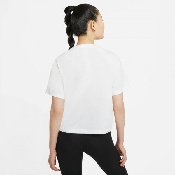 Футболка Nike W NK DRY TEE BOXY RAINBOW DD2848-100 р. XS білий