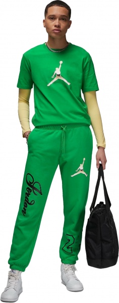 Брюки Nike W J BRKLN FT GFX PANT DZ3384-310 р. S зеленый