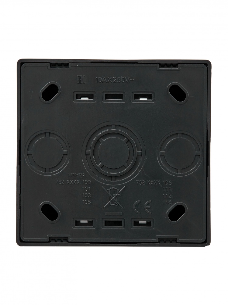 Выключатель проходной одноклавишный Lezard LETO антрацит 752-4200-105