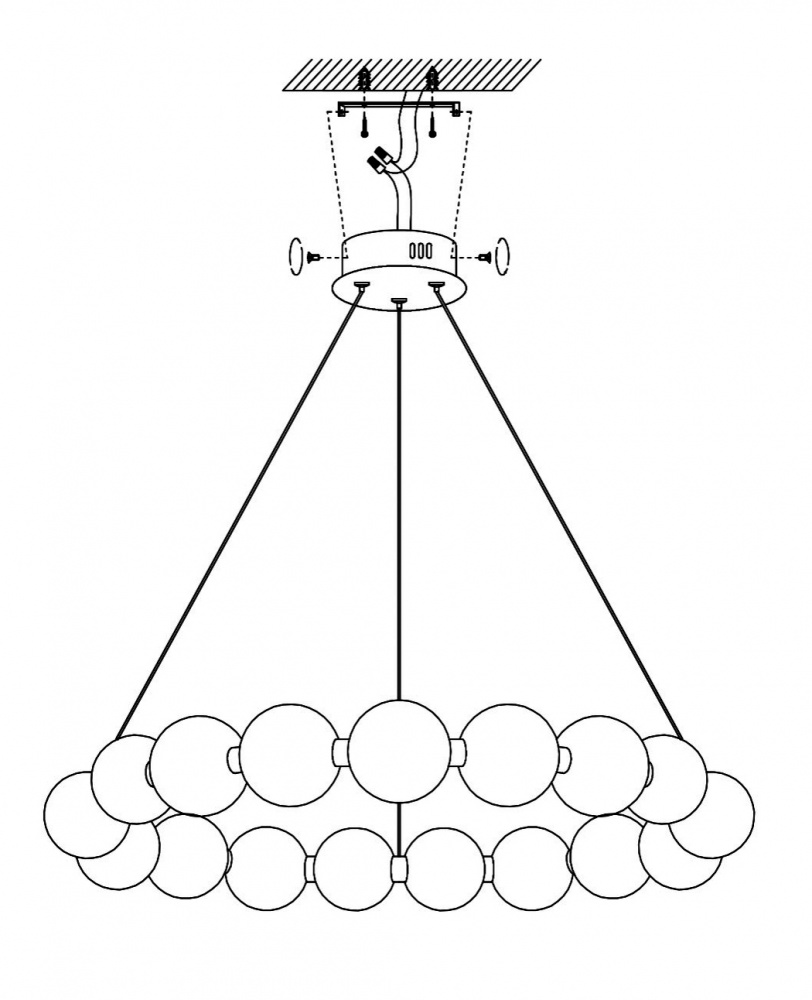 Люстра Sensio Granges 32 Вт белый ALPL-PLP070-70