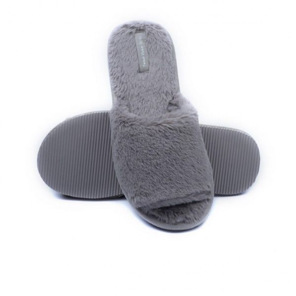 Капці домашні Twins HS хутрянi вiдкритi р. 36/37 сірий 