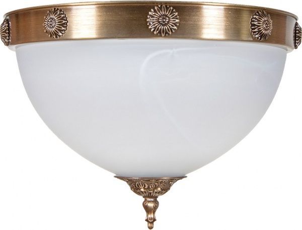 Люстра потолочная Фабрика Світла Помпез 3x60 Вт E27 латунь НПБ 012-3х60-435 