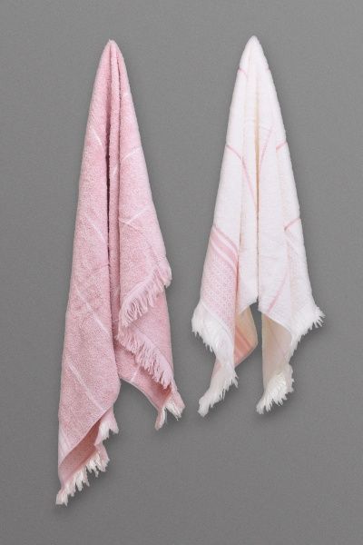 Набор полотенец Марина 2 шт. кремово-розовый 