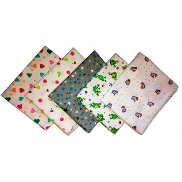 Пеленка Моя планета фланель К193 90x120 см белый с рисунком