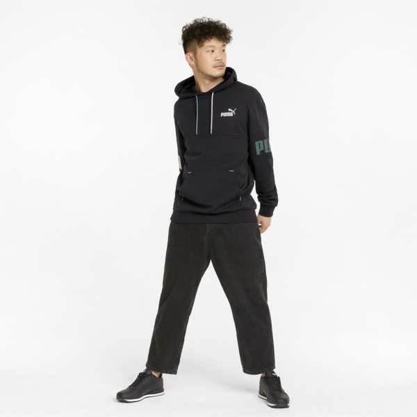 Джемпер Puma POWER Colorblock Hoodie 84800951 р. 3XL черный