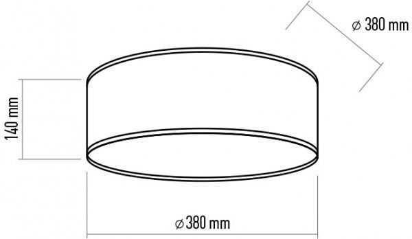 Люстра стельова TK Lighting Caren 4C-PL380 4x15 Вт E27 білий 2519 