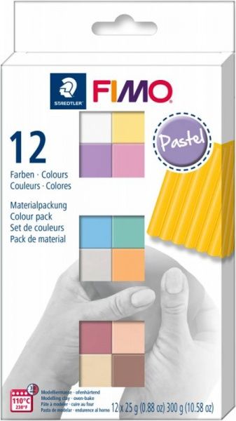 Набір пластики Fimo Pastel Colours 12 кольорів 25 г 