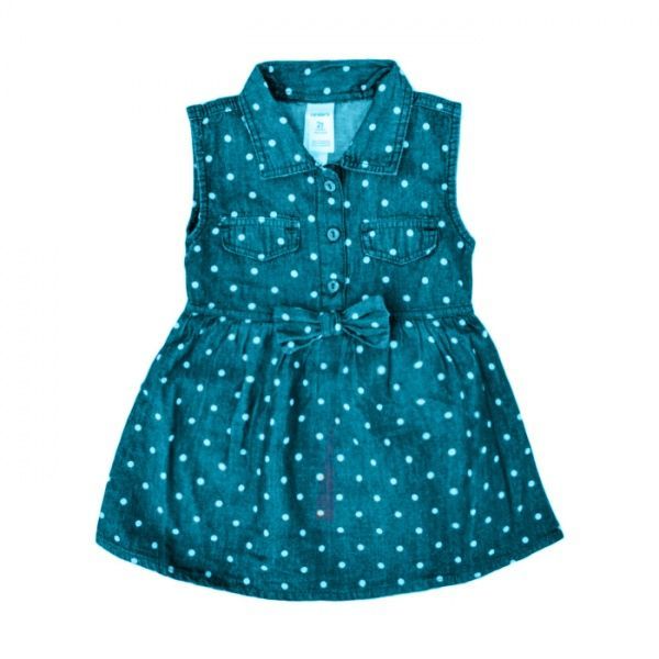 Сукня YCC 3683 в горошок джинс р.98 блакитний 