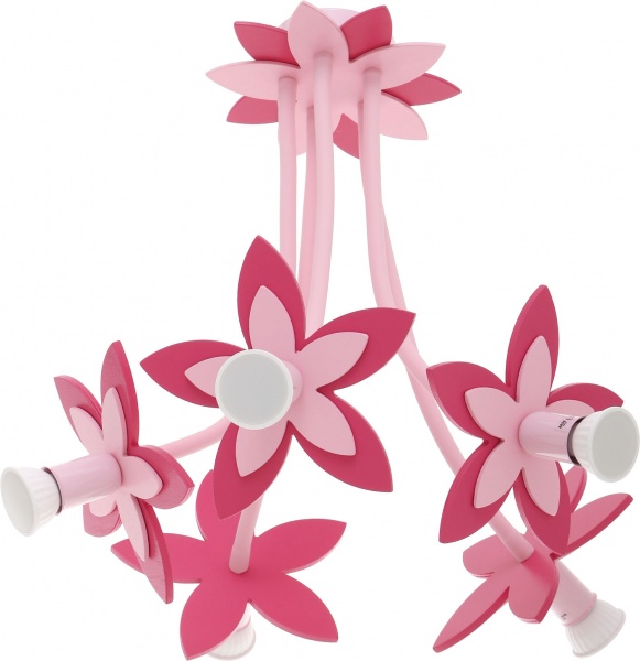 Люстра стельова Nowodvorski Flowers Pink 5xGU10 рожевий 6896 
