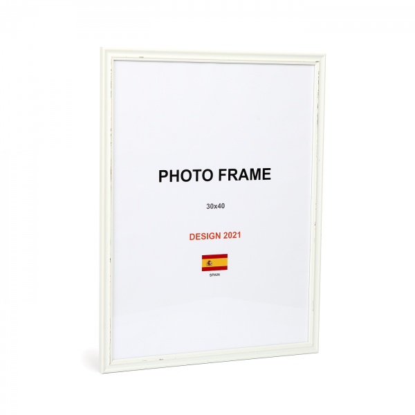 Рамка для фото 1 фото 30х40 см белый прованс 