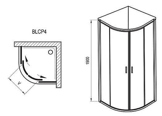 Душевая кабина Ravak BLCP4 90х90 см