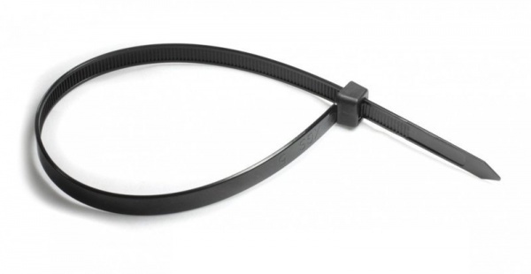 Хомут пластиковий Poputchik чорний 3,6х200мм 100 шт. 06-3,6х200B