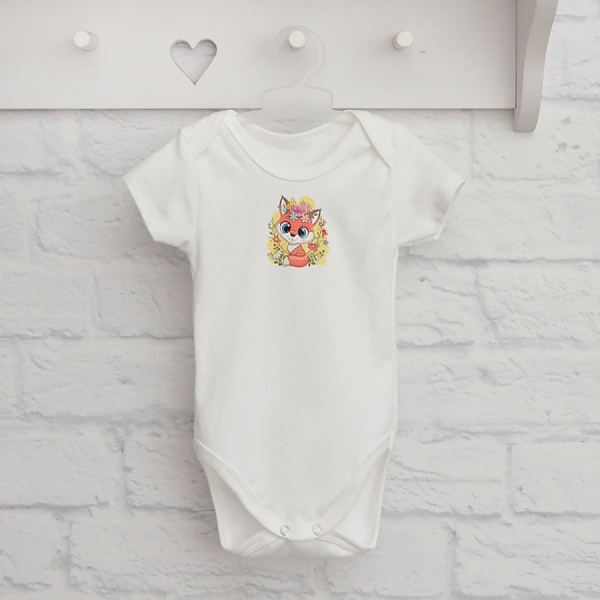 Боди детское для девочки Blanka Лисичка р.68 белый 110154 