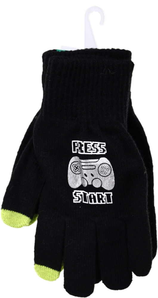 Рукавицы HW для мальчиков р.14 /черный