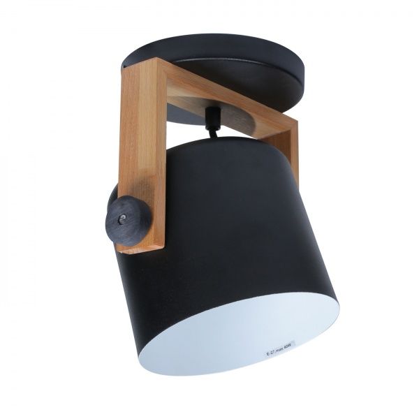 Бра Светкомплект Loft WLC 160 1x40 Вт E27 черный/дерево 