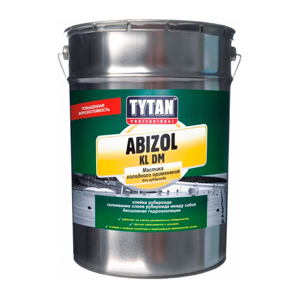 Мастика бітумно-каучукова дісперсійна Abizol KL DM для приклеювання руберойду 18 кг