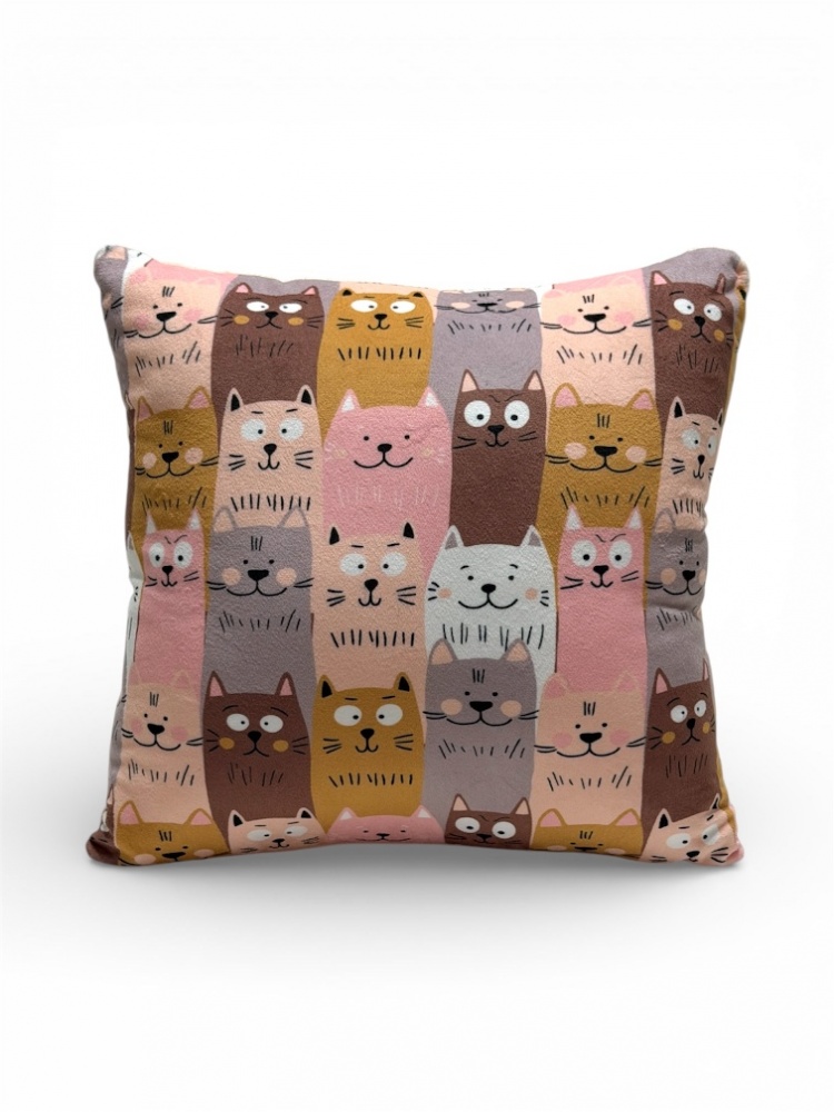 Подушка декоративная Stip Epic кошки 38 см разноцветный принт