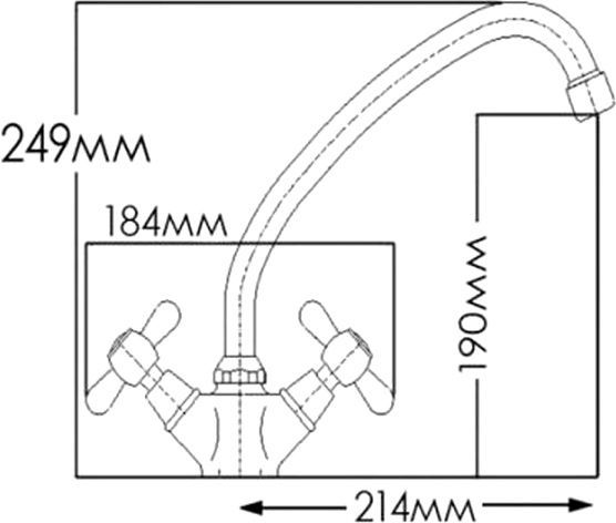 Змішувач для кухні Mixxen Медея HB7002805C-M7110