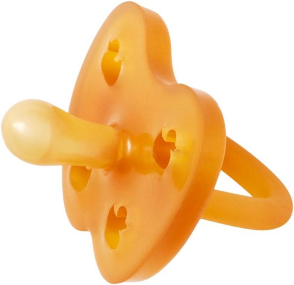 Соска-пустышка Hevea Duck анатомическая от 0 до 3 месяцев Оранжевая