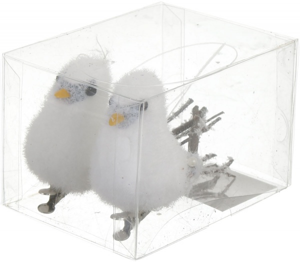 Декорация новогодняя Птичка лесная 10х12 см 2 шт. EPI-RJJY11252 