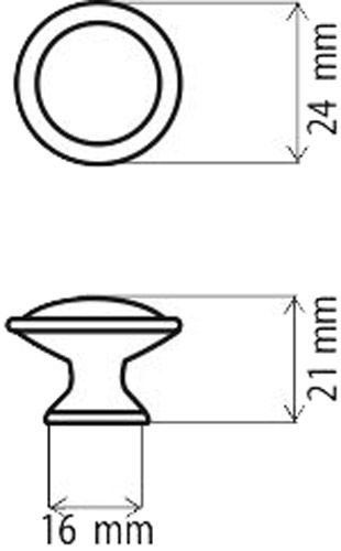 Меблева ручка K-104 AB латунь DC 74816
