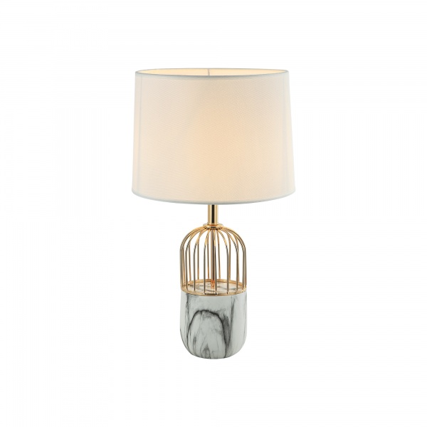 Настольная лампа Vio Concept by LUCEA Solen big 1x40 Вт E27 белый/французское золото 80410-02-TB1-SW 