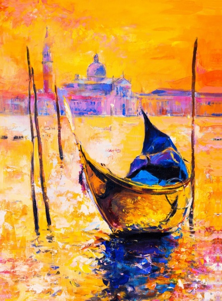 Репродукция Венеция гондола 50x70 см Арт Фемелі 
