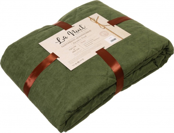 Покрывало Sparta ромб 240x260 см La Nuit зеленый 