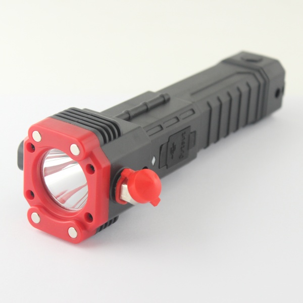 Фонарь рабочий Quantum QM-FL1034 Hummer 3W LED+COB с функцией Power Bank черный