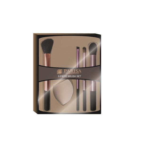 Набор кистей Parisa для макияжа и спонжик Р 104 