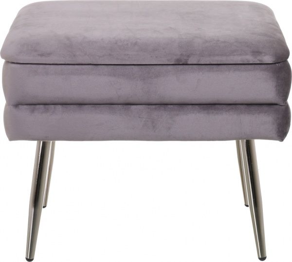 Сундук-пуф Yves 50х34,5х42 см тепло-серый 