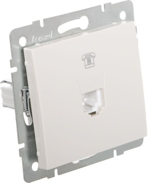 Розетка телефонная Lezard Rain крем 703-0388-137