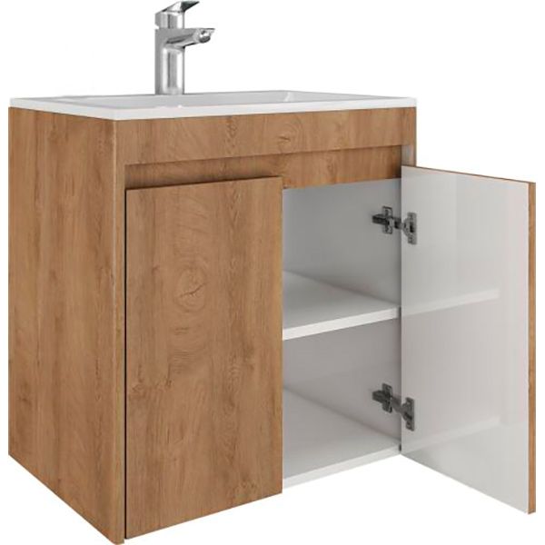 Тумба підвісна Water House Preference N1 60 МДФ розпил дерева медовий під умив.Como 60