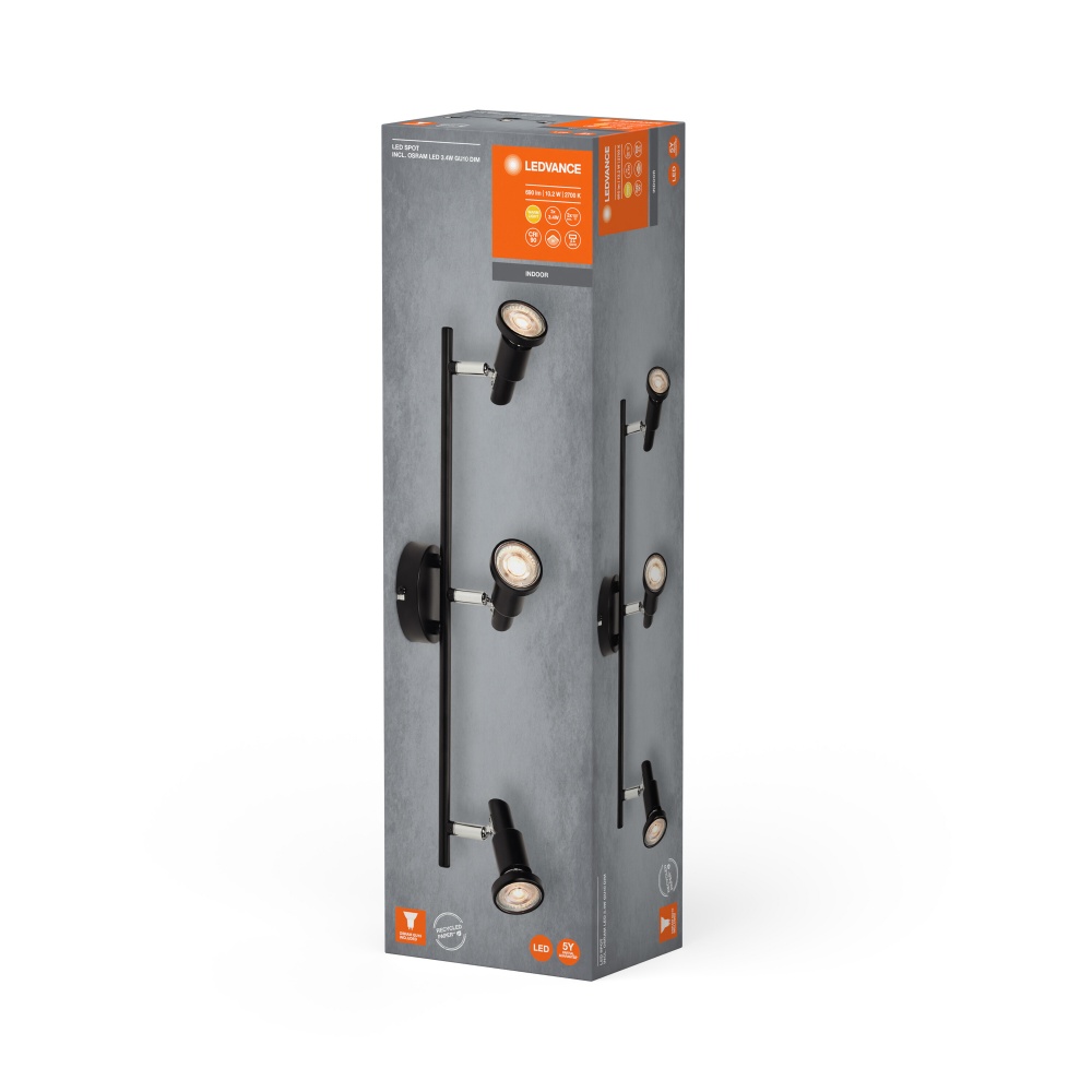 Спот Ledvance 3x3,4 Вт GU10 чорний