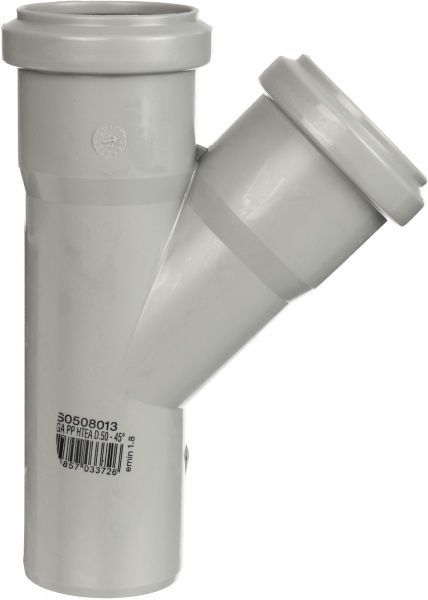 Трійник Valsir ПП d50x50х45° HTEA