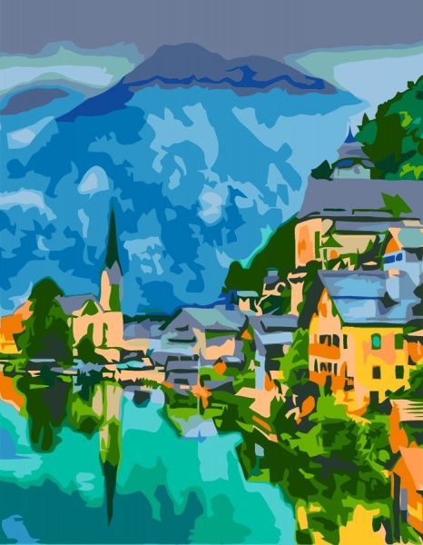 Картина за номерами Чарівний Бад Гойзерн 35х45 см Rosa Start 