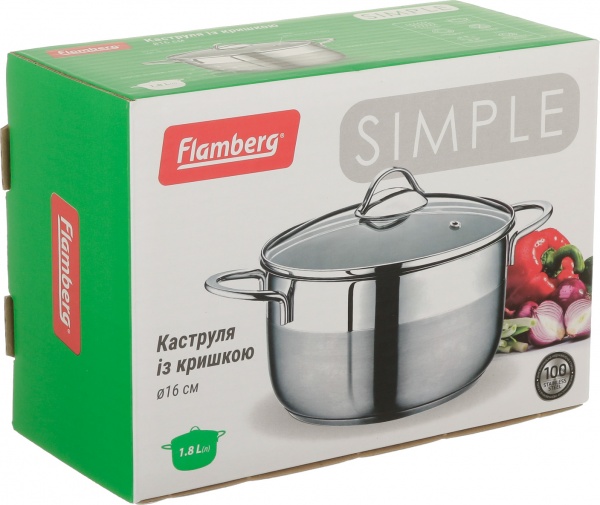 Каструля з кришкою Sonata 1,8 л Flamberg