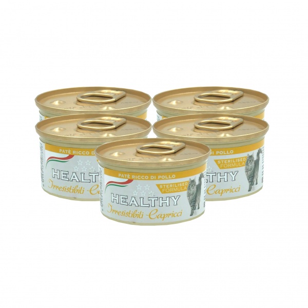 Корм для вибагливих та стерилізованих кішок Healthy Irr.Cap 4+1 курятина і печінка 85 г