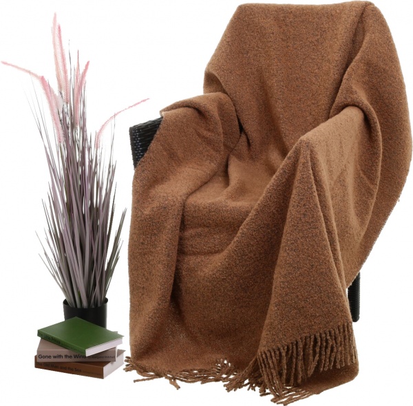 Плед Премиум 140x200 см бежевый Lanavitta 