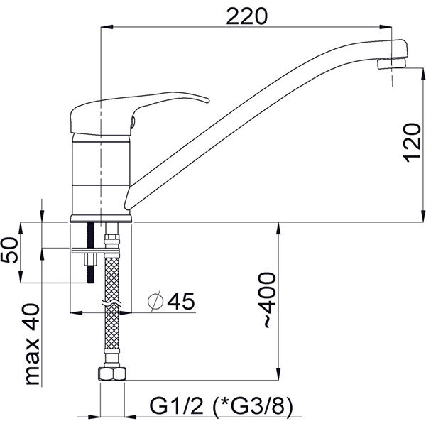 Змішувач для кухні Rubineta Optima-20 O00008