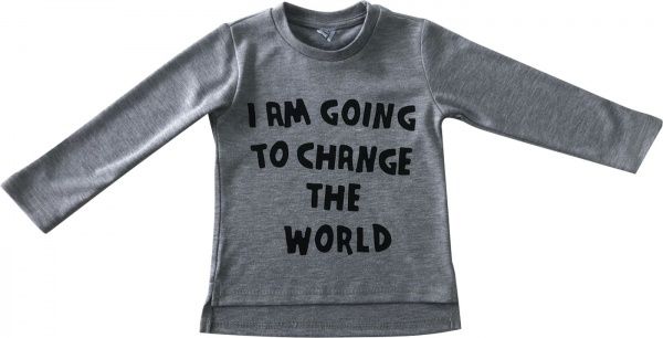 Джемпер детский Roksana Слова р.98-104 серый 1068/22005 