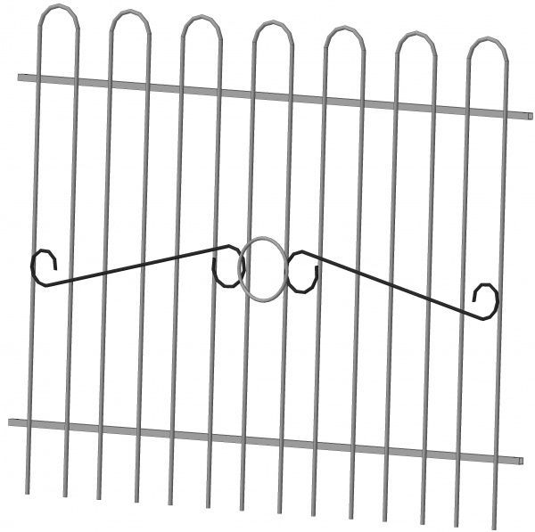 Парканчик садовий секційний візерунковий 