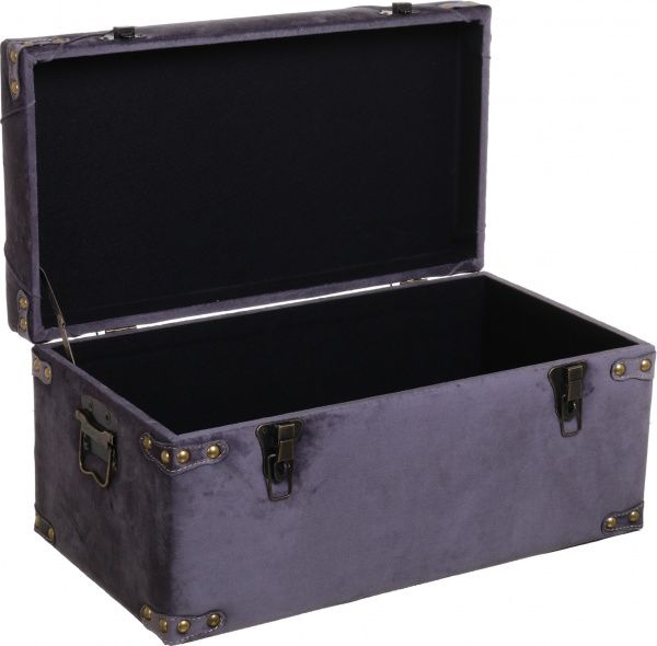 Сундук-пуф Art&Crafts Велюр 57х30х29 см темно-серый 