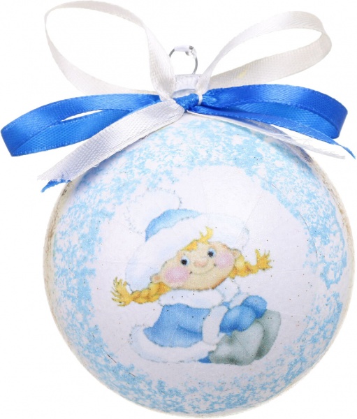 Шар новогодний Декупаж d 80 мм в ассортименте